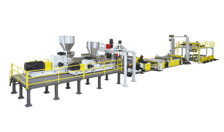 Twin Screw Dryer-free Vented PET/PLA Sheet Extrusion Line